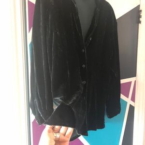 Eileen Fisher silk velvet shirt